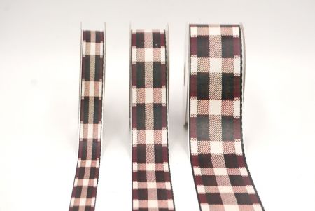 Wein und Elfenbein Gingham Karobband_AI